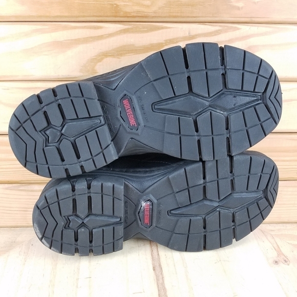 Wolverine Women's Black Leather Safety Steel Toe Shoes Loafers Slip-on W02673 - Picture 13 of 13